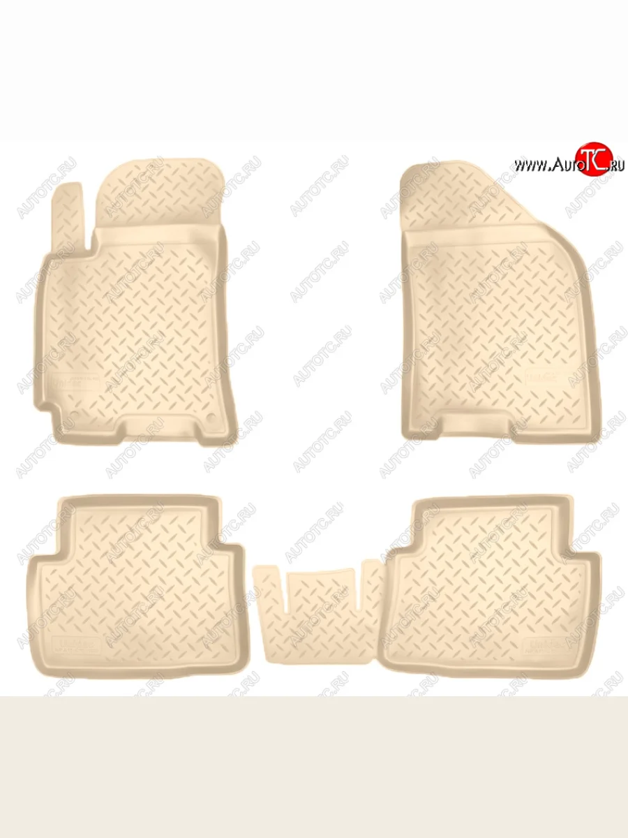 Коврики салона Norplast Unidec Daewoo Gentra KLAS седан (2012-2016) (Цвет: бежевый)  с доставкой в г. Керчь