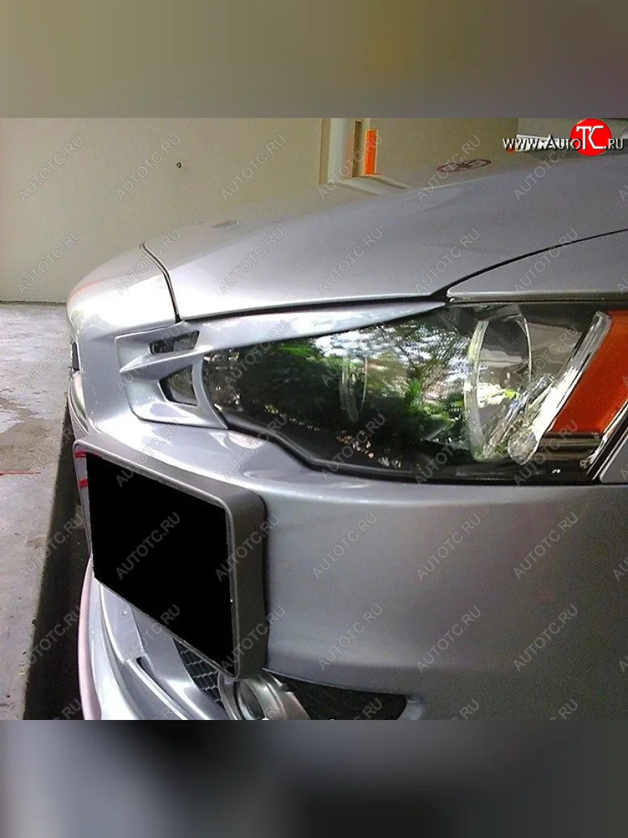 Реснички на фары KURAJ (Scorpion)  Mitsubishi Lancer (2007-2010) 10 CY (Неокрашенные)  с доставкой в г. Керчь