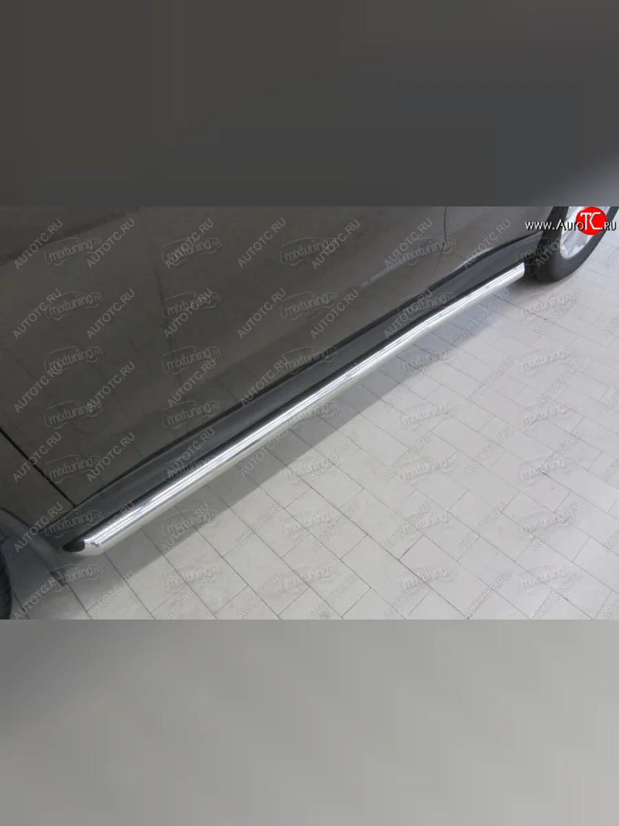 Защита порогов Slitkoff (Ø 57, труба с гибами)  Haval H2 (2014-2021) (Сталь с полимерным покрытием. Цвет: серебристый)  в Самаре Самарской области