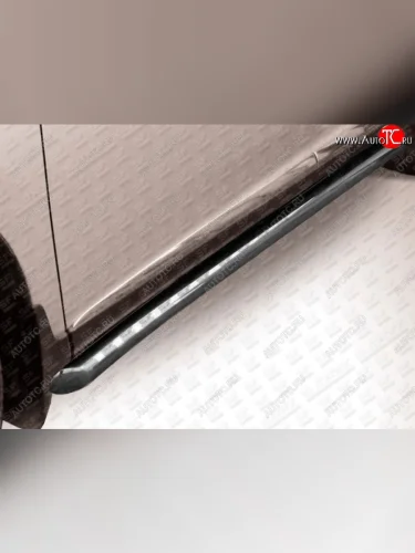 Защита порогов Slitkoff (Ø 76 мм, труба с гибами) (Сталь с полимерным покрытием. Цвет: черный) Lexus RX 270 AL20 дорестайлинг (2015-2019)