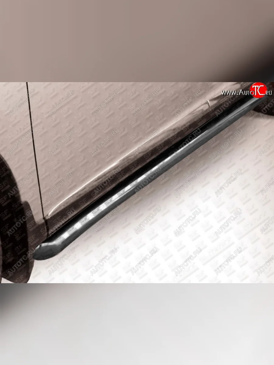 Защита порогов Slitkoff (Ø 76 мм, труба с гибами) Lexus RX 270 AL20 дорестайлинг (2015-2019) (Сталь с полимерным покрытием. Цвет: черный)  в Самаре Самарской области