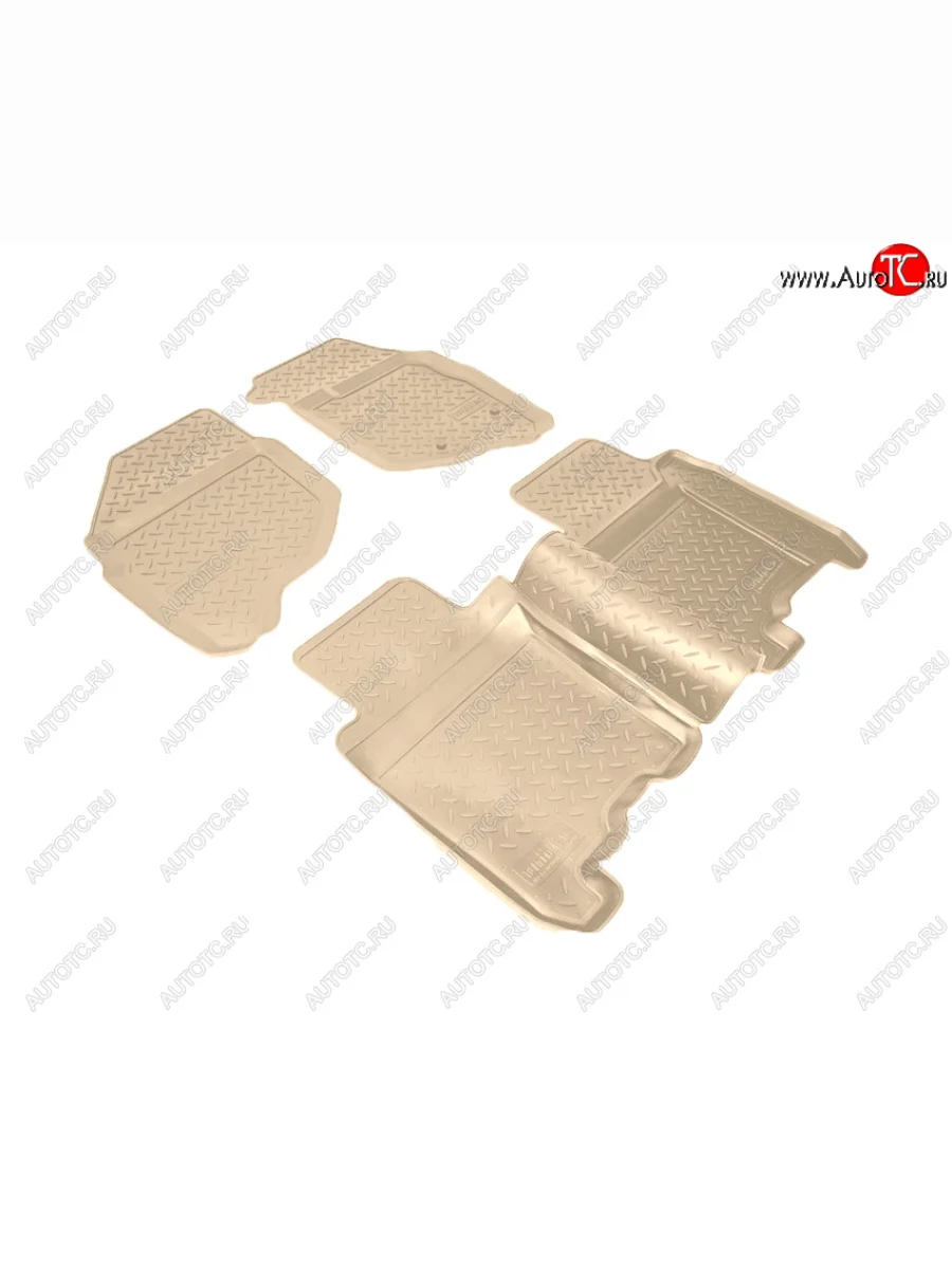 Коврики салона Norplast Unidec (правый руль) Honda Fit 1 GD дорестайлинг (2001-2004) (Цвет: бежевый)  в Перми Пермском крае