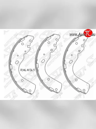 Комплект задних тормозных колодок SAT Mazda BT-50 (2006-2011)