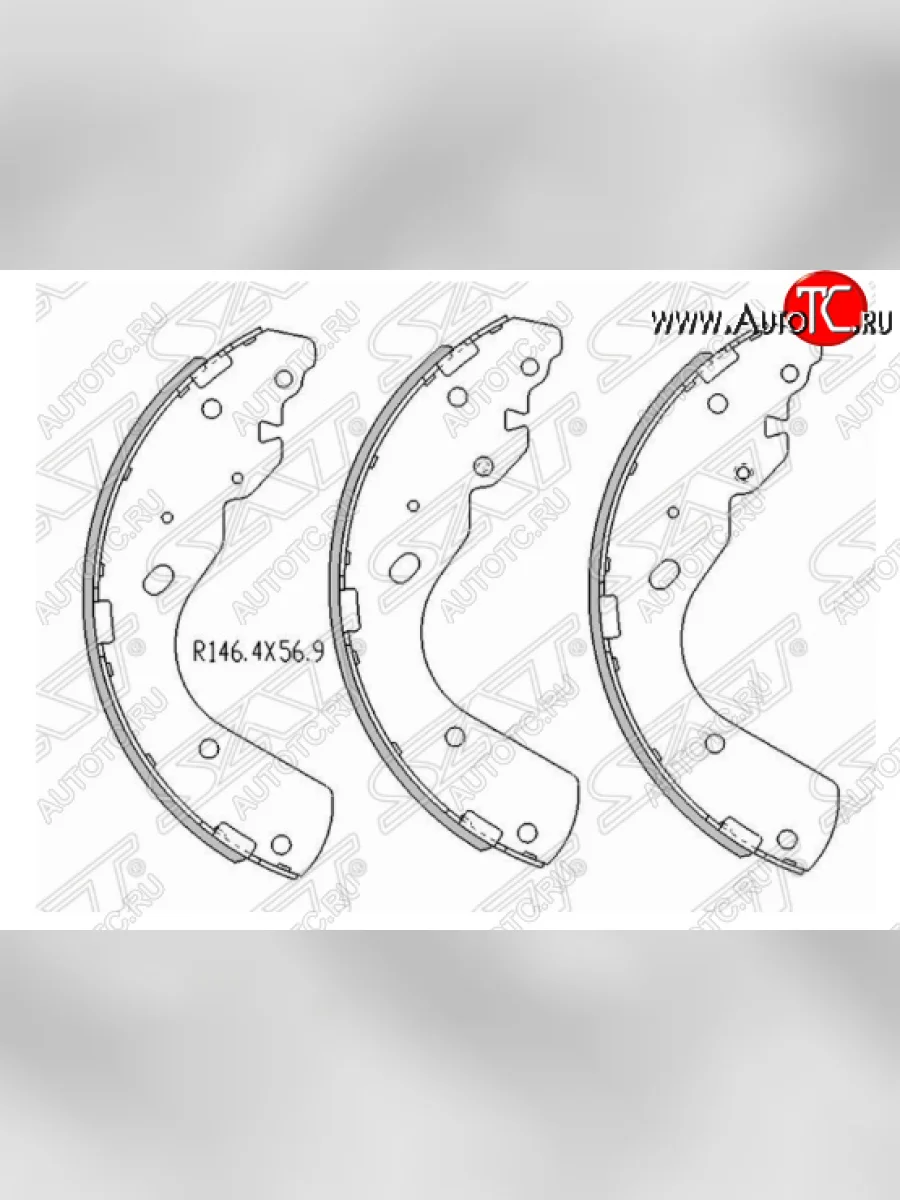 Комплект задних тормозных колодок SAT Mazda BT-50 (2006-2011)  в Перми Пермском крае
