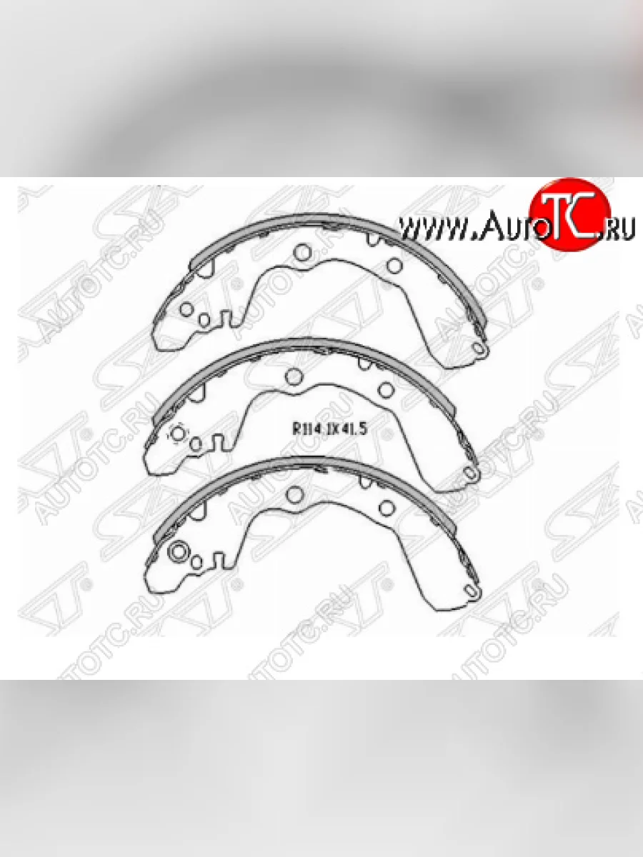 Комплект задних тормозных колодок SAT Mitsubishi Colt CA0 хэтчбэк 3 дв. (1991-1996)  в Перми Пермском крае