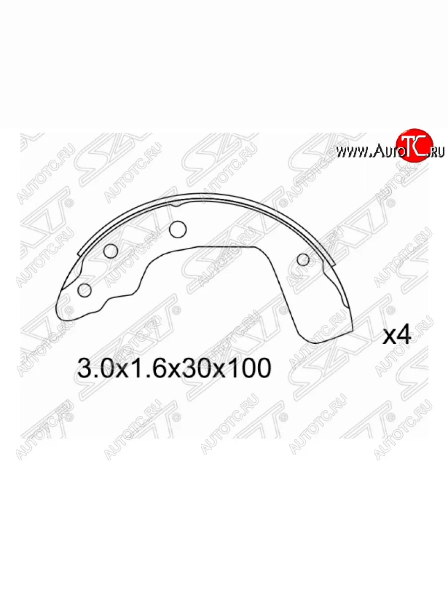 Комплект задних тормозных колодок SAT Suzuki Swift ZC дорестайлинг, хэтчбэк 5 дв. (2003-2008)  с доставкой в г. Керчь