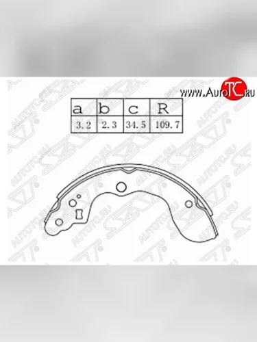 Комплект задних тормозных колодок SAT Suzuki SX4 YA21S,YB21S дорестайлинг, хэтчбэк (2006-2011)