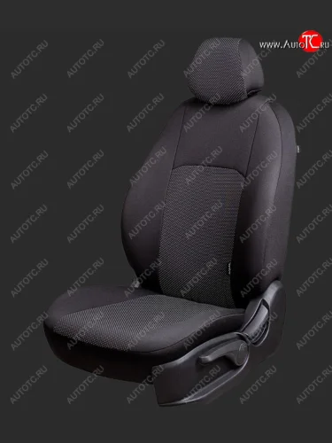 Чехлы для сидений Lord Autofashion Дублин (жаккард, спинка 60/40, 3 Г-образных подголовника) (Черный, вставка Ёж Белый) KIA Seltos SP2 дорестайлинг (2019-2022)