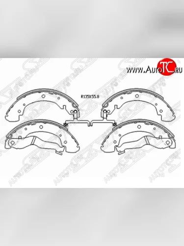Комплект задних тормозных колодок SAT Volkswagen Caravelle T4 рестайлинг (1995-2003)