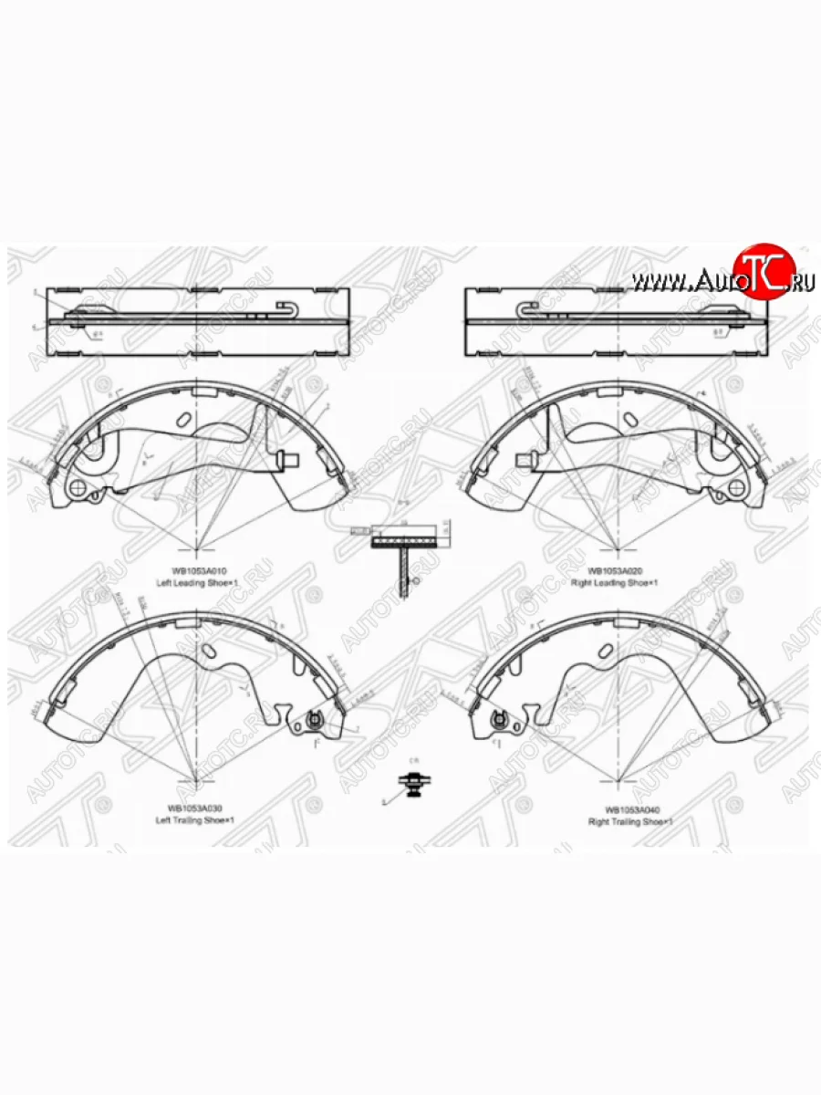 Комплект задних тормозных колодок SAT Hyundai Starex/H1 A1 дорестайлинг (1997-2004)  в Перми Пермском крае