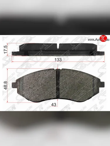 Комплект передних тормозных колодок SAT Chevrolet Cobalt седан дорестайлинг (2011-2016)