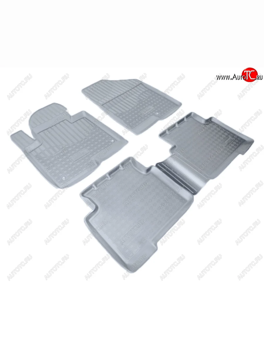 Коврики салона Norplast Unidec (5 мест) Hyundai Santa Fe DM дорестайлинг (2012-2016) (Цвет: серый)  в Самаре Самарской области