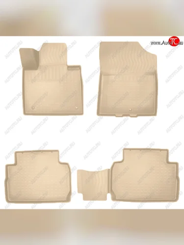 Коврики салона Norplast Unidec (5 мест) (Цвет: бежевый) Hyundai Santa Fe TM рестайлинг (2020-2022)