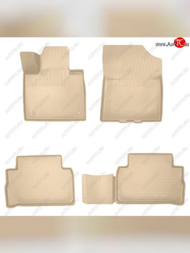 Коврики салона Norplast Unidec (7 мест) (Цвет: бежевый) Hyundai Santa Fe TM рестайлинг (2020-2022)