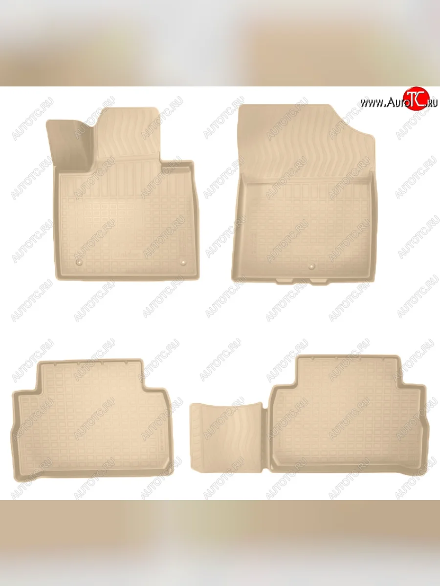 Коврики салона Norplast Unidec (7 мест) Hyundai Santa Fe TM рестайлинг (2020-2022) (Цвет: бежевый)  в Самаре Самарской области