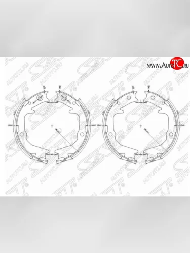 Колодки ручного тормоза SAT Mitsubishi Outlander CU (2003-2009)
