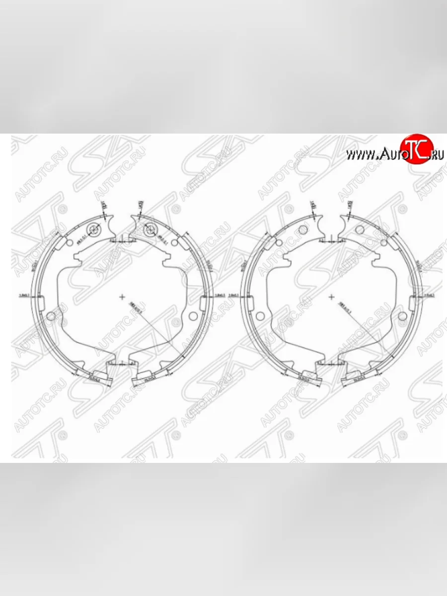 Колодки ручного тормоза SAT Mitsubishi Lancer 9 CS седан 1-ый рестайлинг (2003-2005)  в Перми Пермском крае