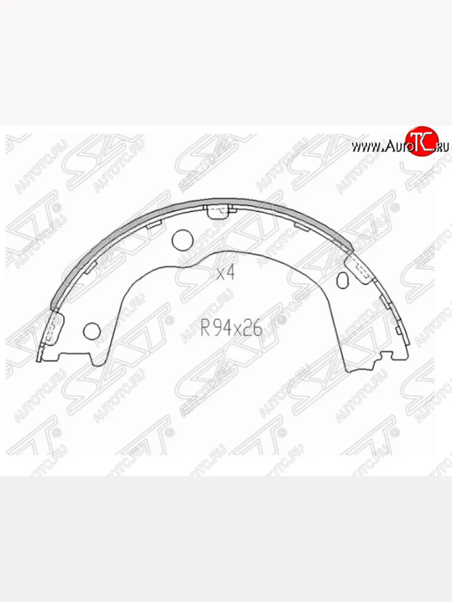 Колодки ручного тормоза SAT Hyundai Santa Fe CM рестайлинг (2009-2012)  в Перми Пермском крае