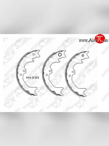 Колодки ручного тормоза SAT Toyota Land Cruiser  10 100 (1998-2002) дорестайлинг