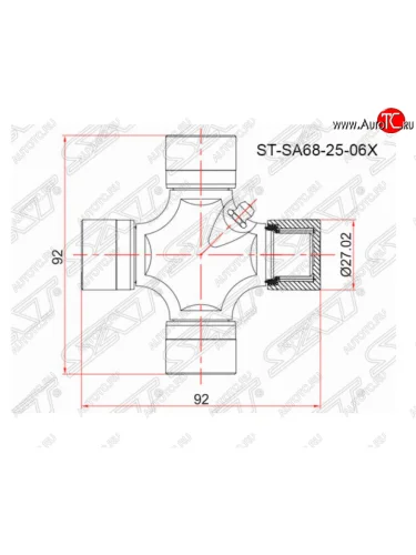 Крестовина карданного вала SAT Ford Ranger рестайлинг (2009-2011)