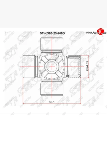 Крестовина карданного вала SAT (24.09/62,1) Mazda CX-9 TB дорестайлинг (2007-2009)