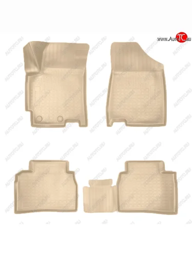 Коврики салона Norplast Unidec (Цвет: бежевый) JAC J7 лифтбэк (2020-2025)