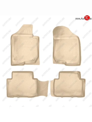 Коврики салона Norplast Unidec (Цвет: бежевый) KIA Carens RP рестайлинг (2017-2019)