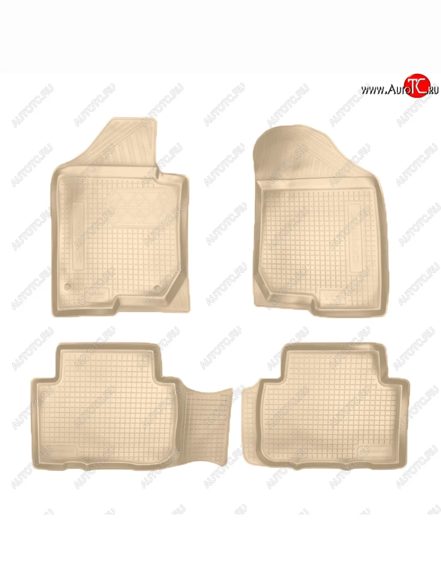 Коврики салона Norplast Unidec KIA Carens RP рестайлинг (2017-2019) (Цвет: бежевый)  с доставкой в г. Пермь