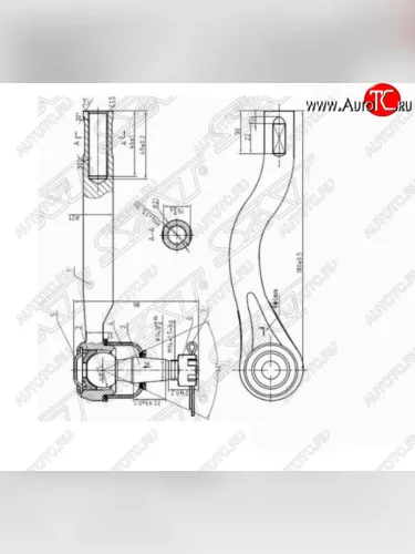 Правый наконечник рулевой тяги SAT Nissan Navara 2 D40 дорестайлинг (2004-2010)