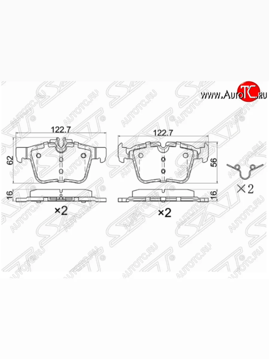 Комплект задних тормозных колодок SAT  Mercedes-Benz C-Class (2015-2018) W205  в Самаре Самарской области