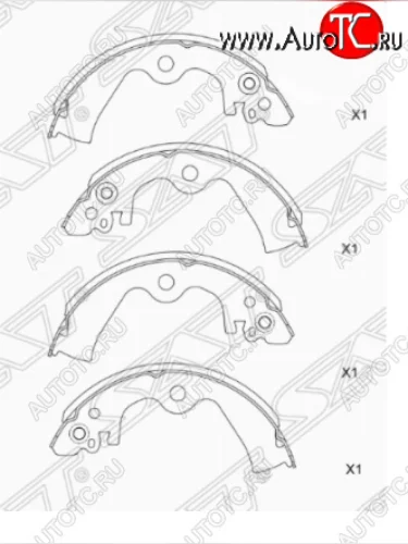 Комплект задних тормозных колодок SAT Nissan Cube 3 (2008-2025)
