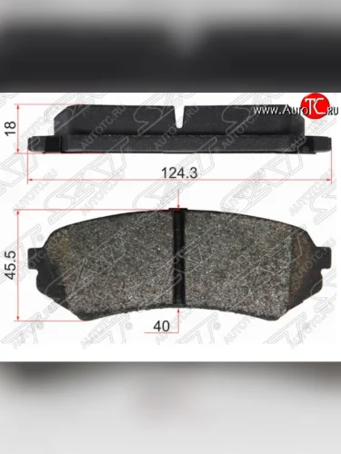 Комплект задних тормозных колодок SAT Lexus LX470 J100 дорестайлинг (1998-2002)
