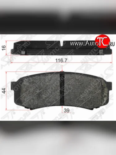 Комплект задних тормозных колодок SAT (с керамическим наполнением) Toyota Land Cruiser ( 80,  78,  90,  J105) - Land Cruiser Prado  J120