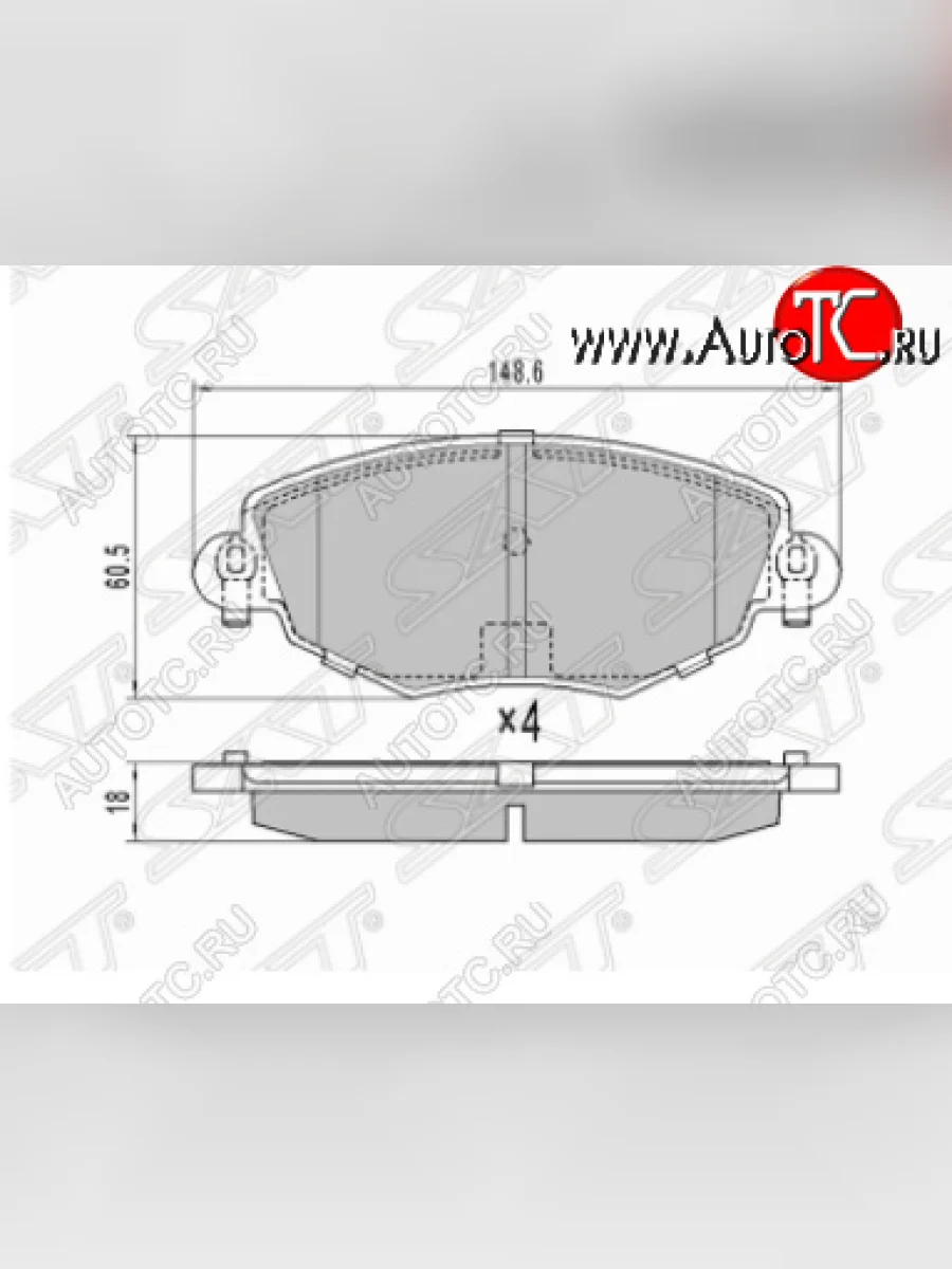 Комплект передних тормозных колодок SAT Ford Mondeo Mk3,B4Y дорестайлинг, седан (2000-2003)  в Керчи Республика Крым