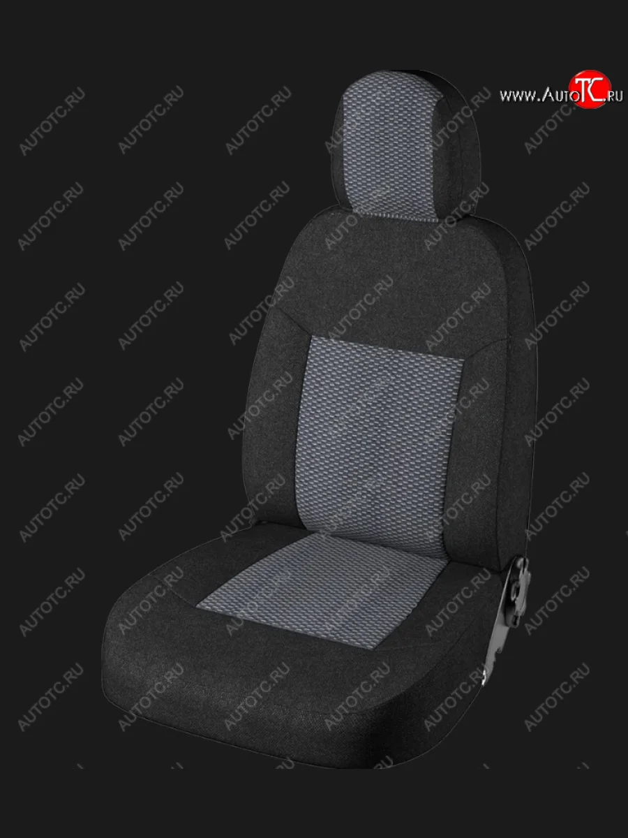 Чехлы для сидений Lord Autofashion Стандарт Плюс (жаккард) Лада ВАЗ 2108 (1984-2003) (Черный, вставка Ёжик Белый)  в Перми Пермском крае