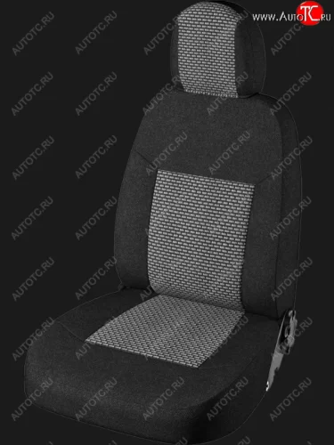 Чехлы для сидений Lord Autofashion Стандарт Плюс (жаккард) (Черный, вставка Сеул серый) Лада ВАЗ 2106 (1975-2005)