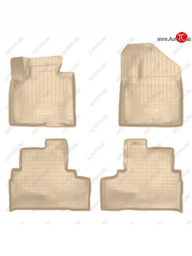 Коврики салона Norplast Unidec (Цвет: бежевый) KIA Sorento UM/Prime дорестайлинг (2014-2018)