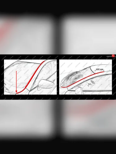 Водостоки лобового стекла Стрелка 11 Subaru XV GT/G24 дорестайлинг (2017-2021)