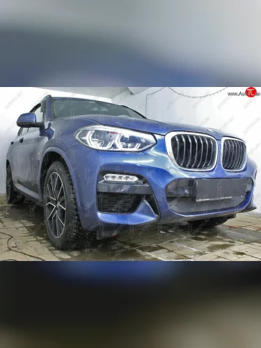 Зимняя заглушка воздухозаборника бампера Стрелка 11 Премиум (2.0i, 2.0d, 3.0d, AT, Base) BMW X3 G01 дорестайлинг (2017-2021)