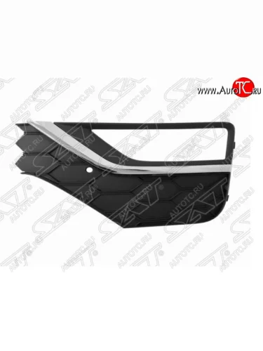 Левая оправа противотуманной фары SAT (с хром. молдингом, пр-во Тайланд) Volkswagen Amarok (2016-2022) рестайлинг