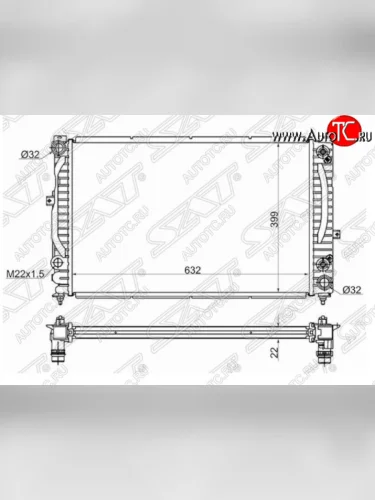 Радиатор SAT (АКПП, 2.5/2.6/2.8) Volkswagen Passat B5.5 универсал рестайлинг (2000-2005)