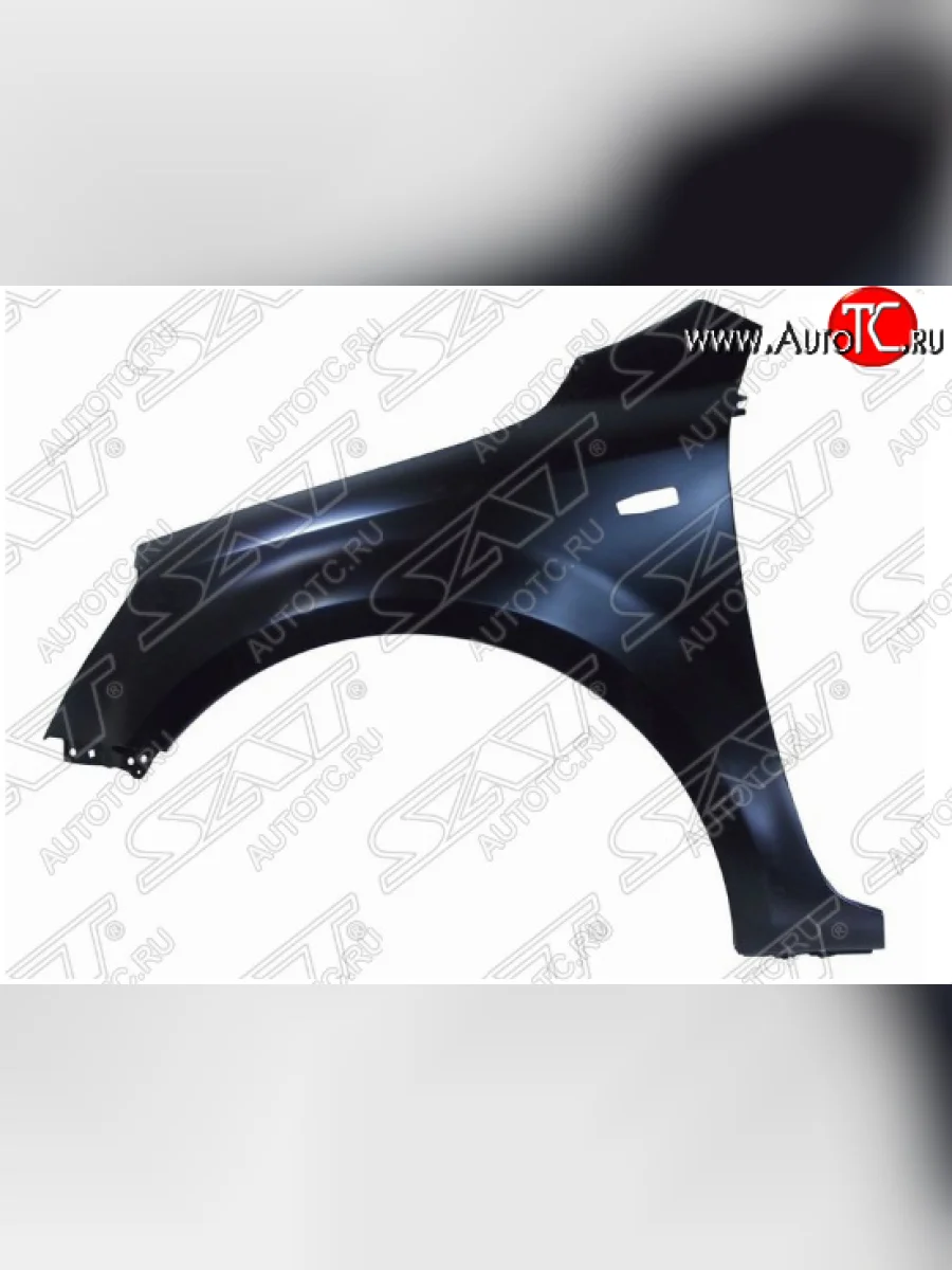Левое переднее крыло SAT (пр-во Тайвань, с отв. под повторитель) KIA Ceed 1 ED рестайлинг, хэтчбэк 5 дв. (2010-2012) (Неокрашенное)  в Керчи Республика Крым