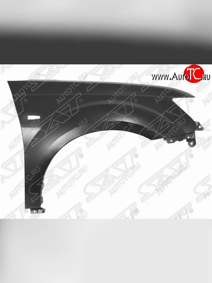 Правое переднее крыло SAT (с отв. под повторитель) Mitsubishi Outlander XL (CW)  дорестайлинг (2005-2009) (Неокрашенное)  в Керчи Республика Крым