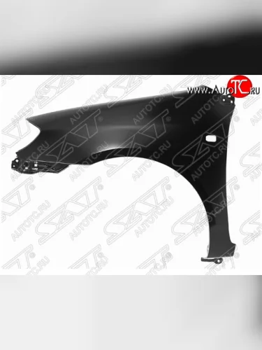 Левое переднее крыло SAT (пр-во Тайвань, с отв. под повторитель) Toyota Corolla  E120 (2000-2007) седан дорестайлинг, универсал дорестайлинг, седан рестайлинг, универсал рестайлинг