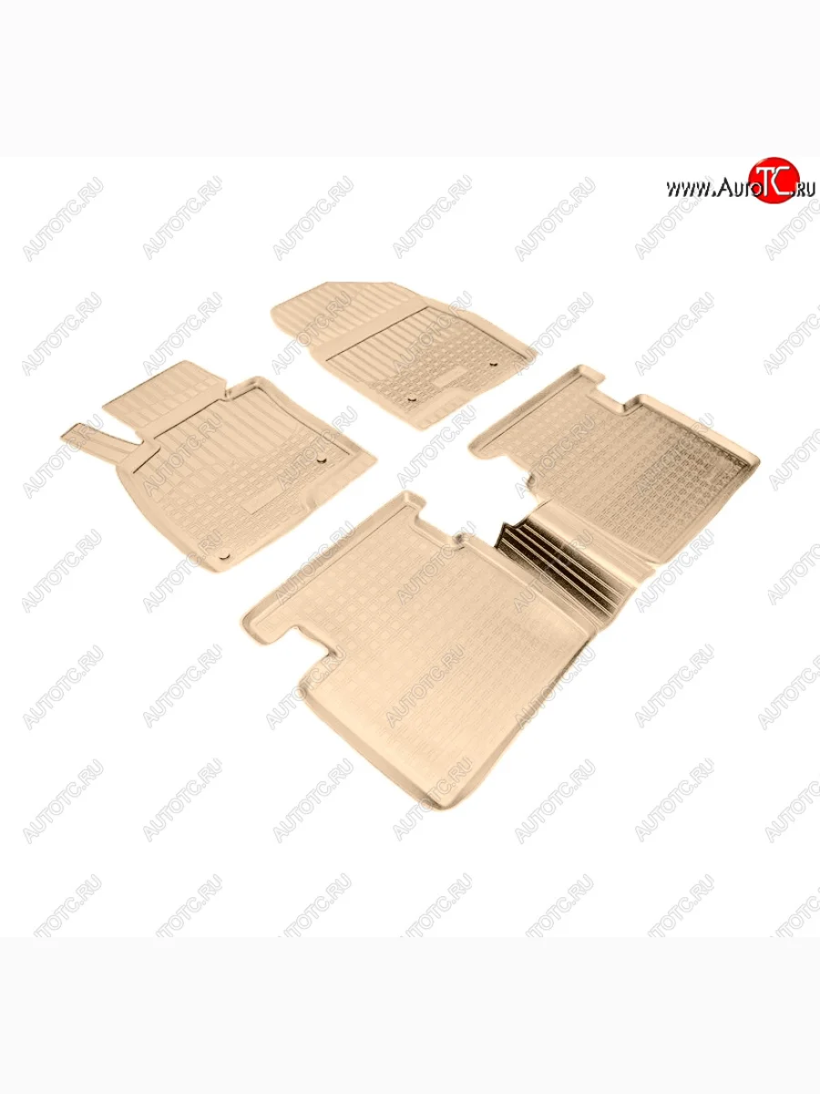 Коврики салона Norplast Unidec Mazda 6 GJ дорестайлинг седан (2012-2015) (Цвет: бежевый)  с доставкой в г. Керчь