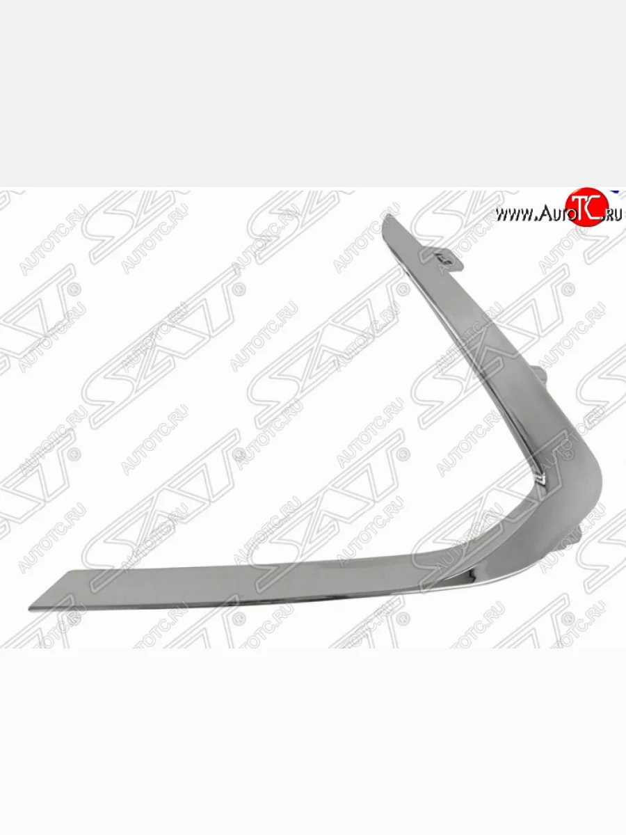 Левый молдинг переднего бампера SAT (хром) Hyundai Sonata DN8 (2019-2022)  в Самаре Самарской области