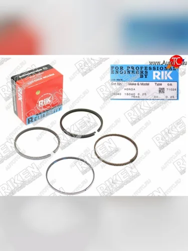 Комплект поршневых колец на 1 поршень RIKEN (D14A / D17A) Honda Civic ES седан дорестайлинг (2000-2003)