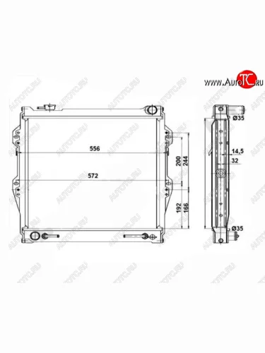 Радиатор NRF (V6 3.0) Toyota 4Runner N120,N130 5 дв. дорестайлинг (1989-1992)