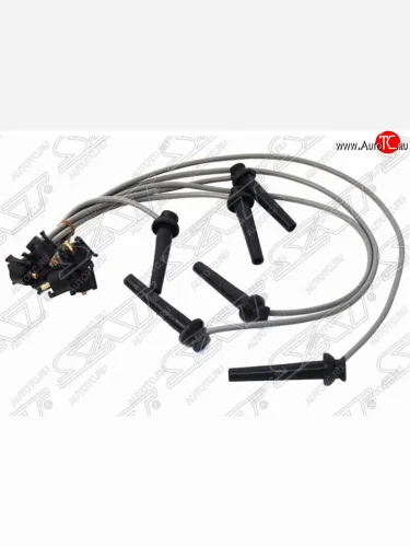 Комплект высоковольтных проводов SAT (2.5 LW5W, круглые резиновые) Mazda MPV  LW (1999-2006) дорестайлинг, 1-ый рестайлинг, 2-ой рестайлинг