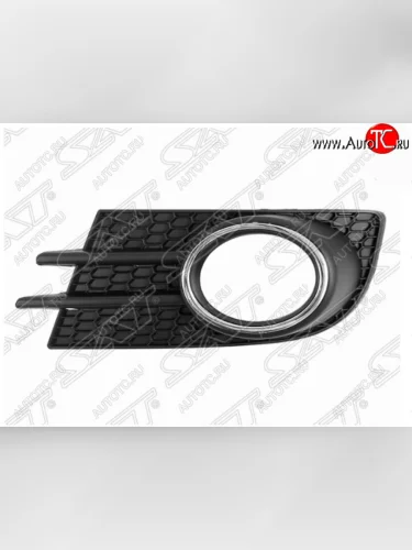 Левая оправа противотуманной фары SAT (с хром ободком, внедорожник) Volkswagen Tiguan  NF (2011-2017) рестайлинг